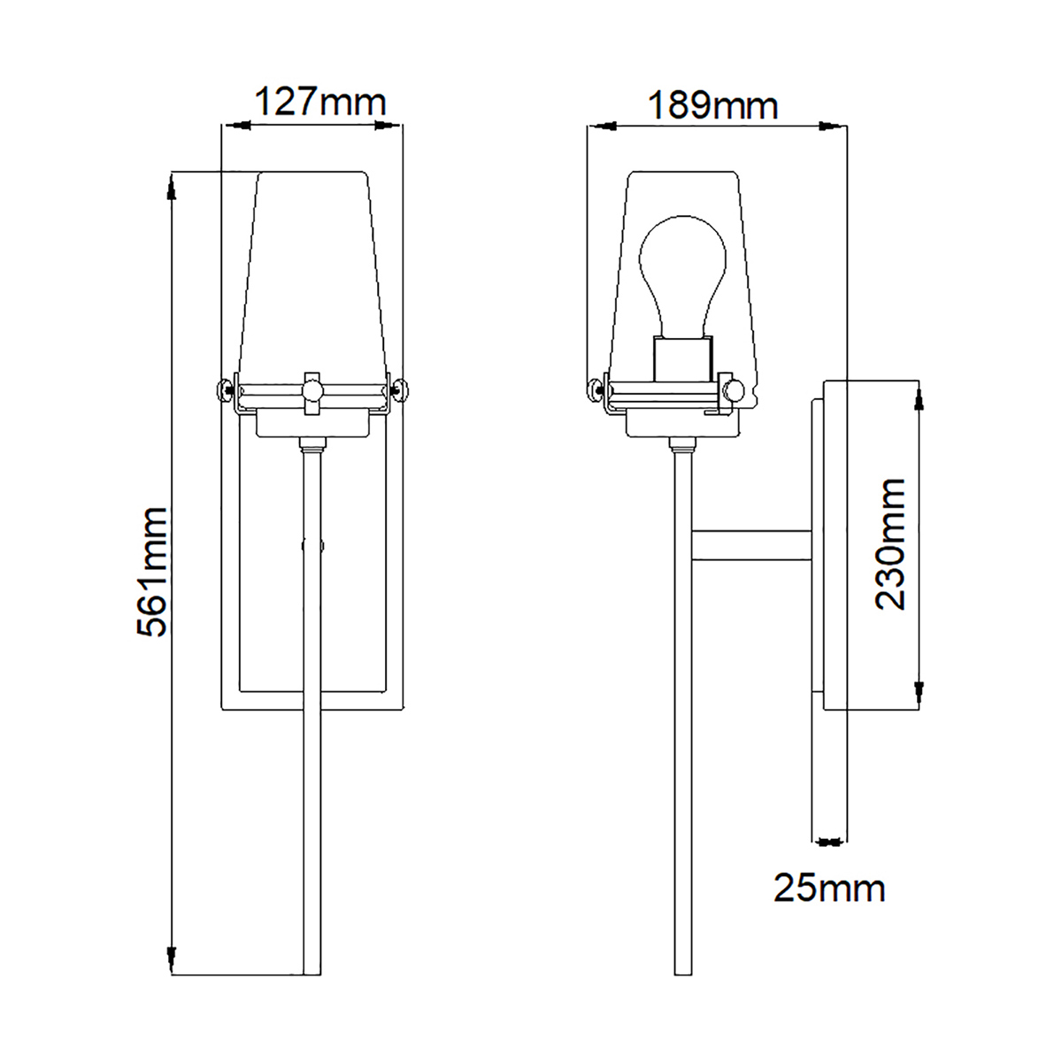 Бра с прозрачным стеклянным плафоном Kichler в Волгограде
