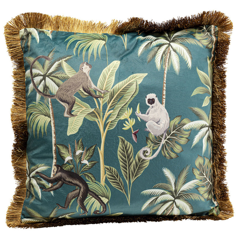 Подушка Jungle Monkeys Мульти Подушка Jungle Monkeys Мульти в Волгограде | Loft Concept