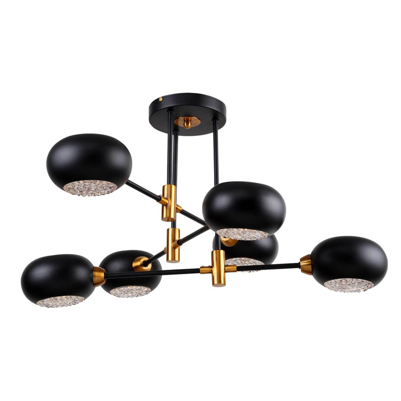 Потолочный светильник Lamp Solar System 6 Черный матовый Золотой Потолочный светильник Lamp Solar System 6 Черный матовый Золотой в Волгограде | Loft Concept