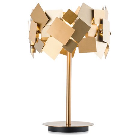 Настольная лампа Gold Plate Table Lamp Настольная лампа Gold Plate Table Lamp в Волгограде | Loft Concept