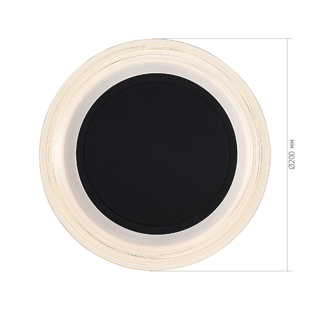 Бра круглое черный/прозрачный Plumpness LED 7 в Волгограде