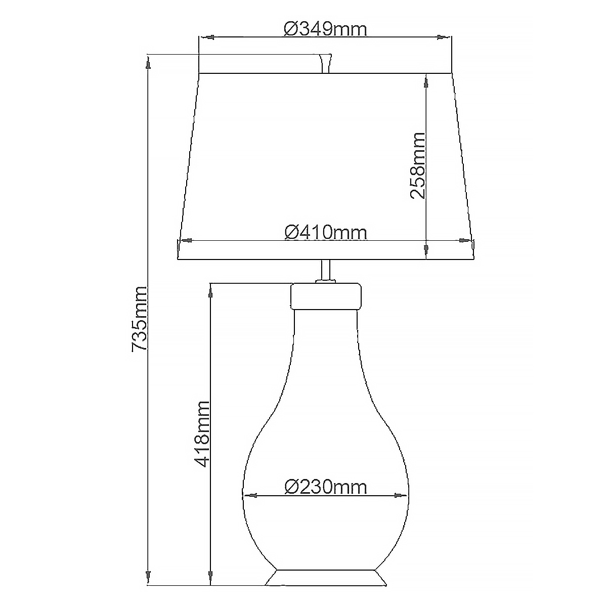 Настольная лампа с коническим дымчато-зелёным абажуром из искусственного шёлка Quintiesse в Волгограде