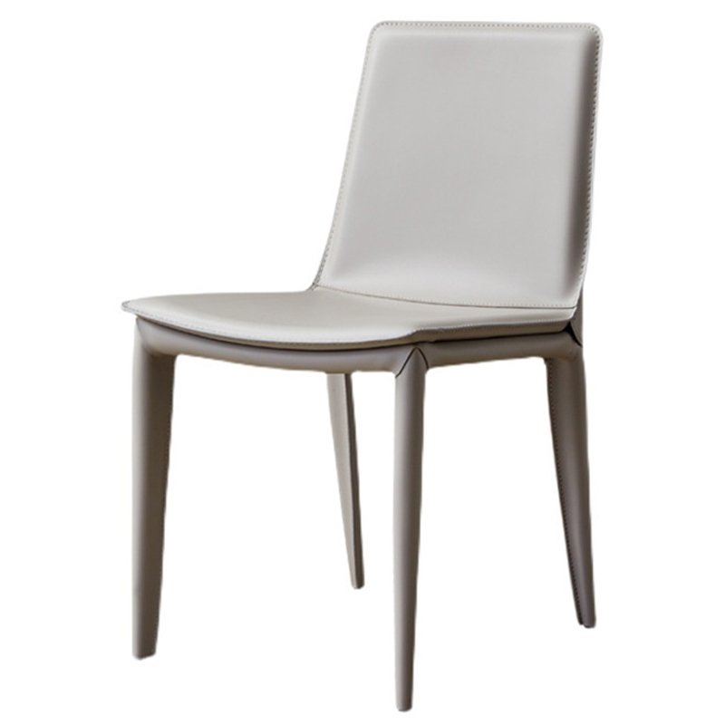Стул с кожаной обивкой Elbert Chair White Белый Белый Стул с кожаной обивкой Elbert Chair White Белый Белый в Волгограде | Loft Concept