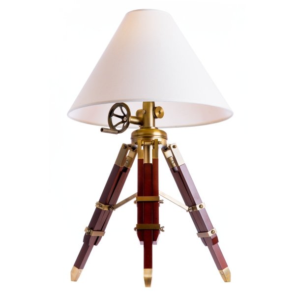 Настольная лампа Telescopo Table Lamp Латунь Белый Настольная лампа Telescopo Table Lamp Латунь Белый в Волгограде | Loft Concept
