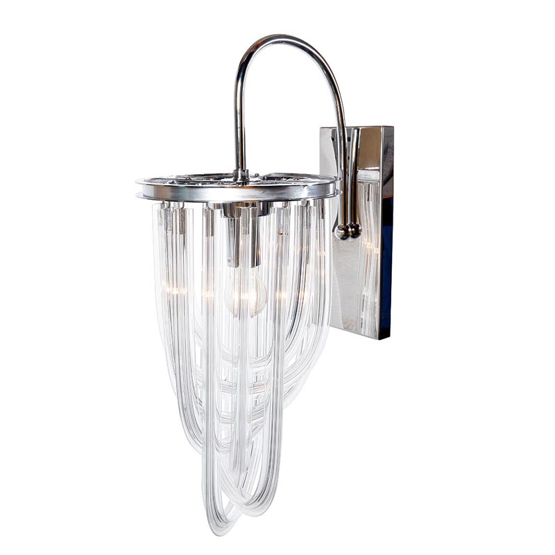 Бра Retro FROZEN GLASS Wall Lamp Chrome Хром Бра Retro FROZEN GLASS Wall Lamp Chrome Хром в Волгограде | Loft Concept