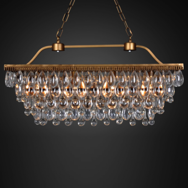 Люстра Clarissa Glass Drop Quadro Люстра Clarissa Glass Drop Quadro в Волгограде | Loft Concept