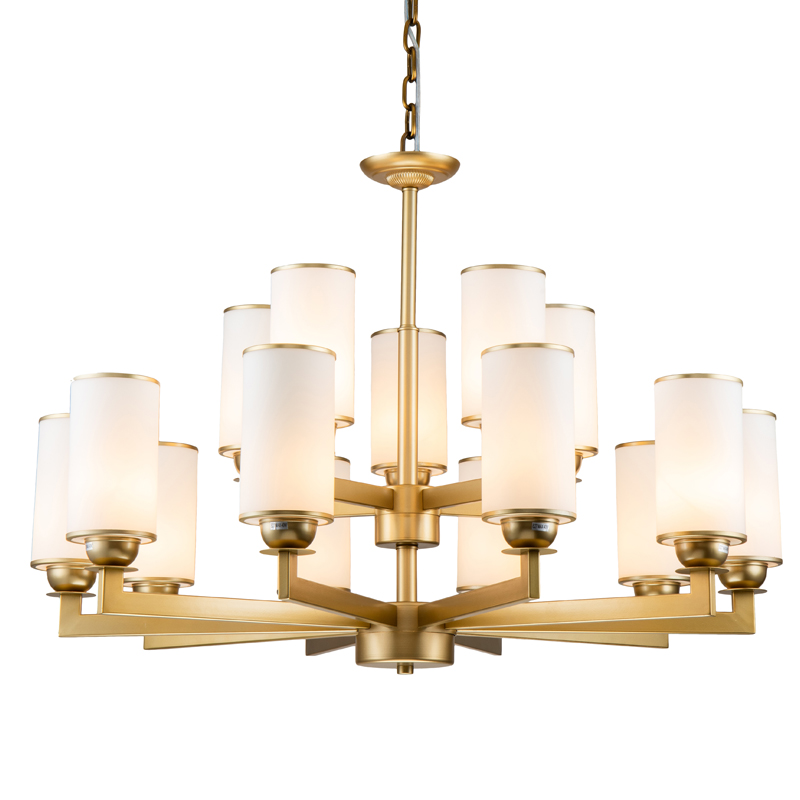 Люстра Amoret Chandelier 92 Латунь Белое матовое стекло Люстра Amoret Chandelier 92 Латунь Белое матовое стекло в Волгограде | Loft Concept
