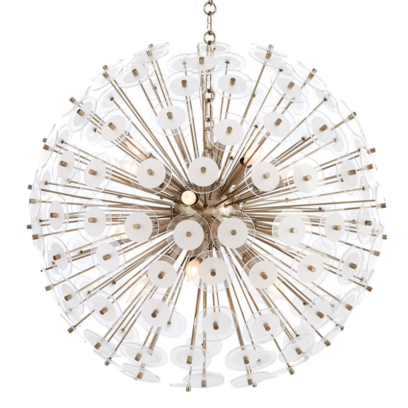 Люстра White Disco Glass Sputnik Chandelier 56 Серебряный Белый Люстра White Disco Glass Sputnik Chandelier 56 Серебряный Белый в Волгограде | Loft Concept