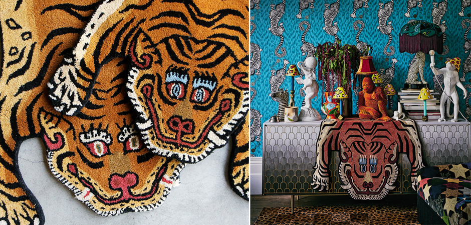 Ковер Тибетский тигр Tibetan Tiger Rug Ковер Тибетский тигр Tibetan Tiger Rug - Loft-Concept в Волгограде
