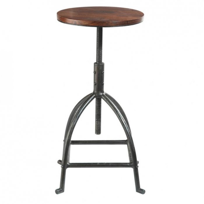 Барный стул Industrial Bar Oak Barstool Сталь Коричневый Барный стул Industrial Bar Oak Barstool Сталь Коричневый в Волгограде | Loft Concept