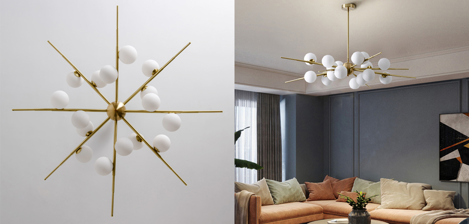 Люстра Cherry Bomb 16 balls Gold Люстра Cherry Bomb 16 balls Gold - Loft-Concept в Волгограде