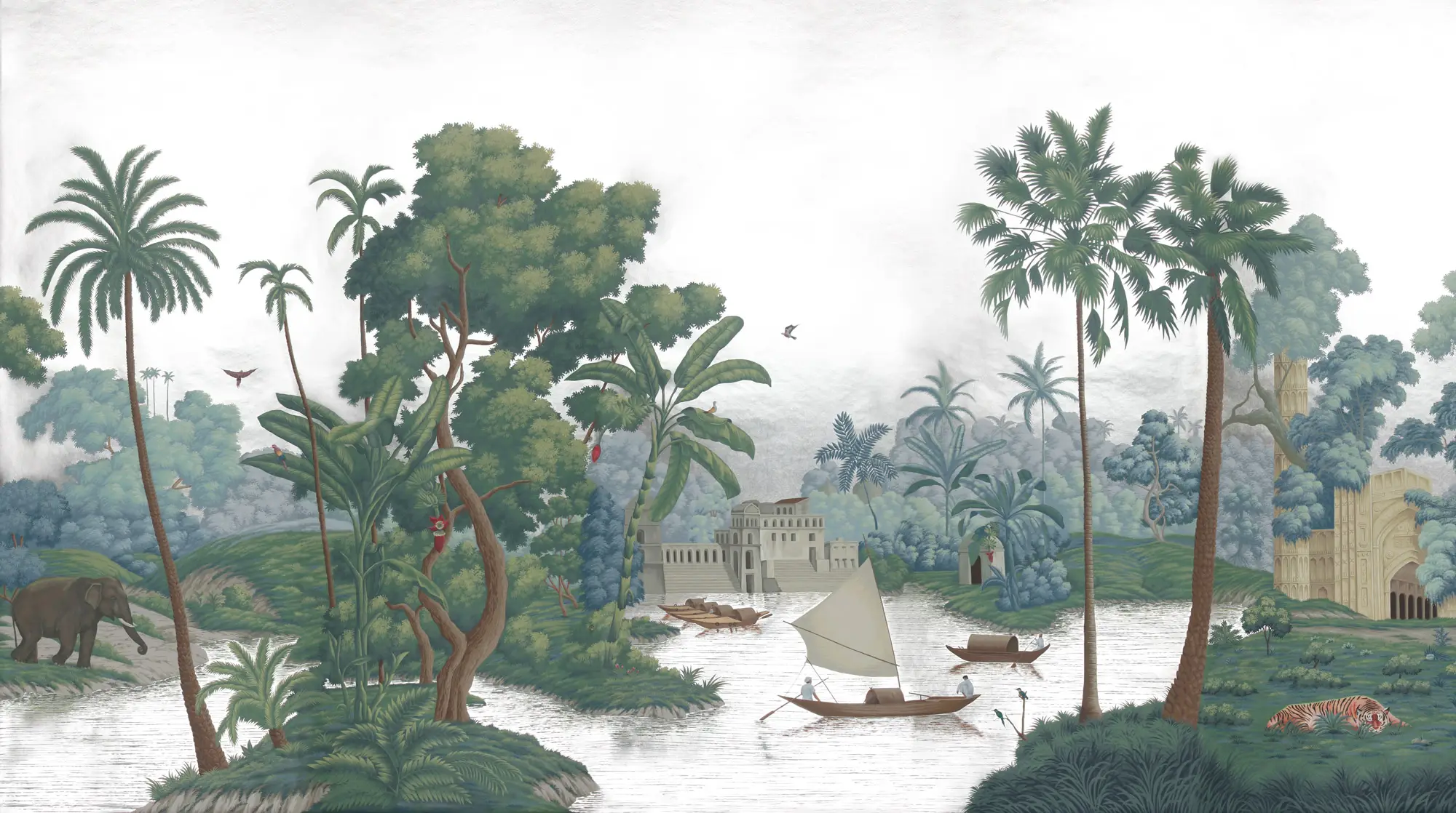 Обои ручная роспись River Scenes of Bengal Kolkata Обои ручная роспись River Scenes of Bengal Kolkata - постер Loft-Concept в Волгограде