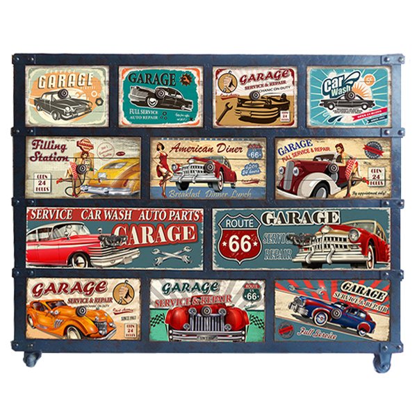 Комод металлический в стиле лофт Loft Retro Car Мульти Комод металлический в стиле лофт Loft Retro Car Мульти в Волгограде | Loft Concept