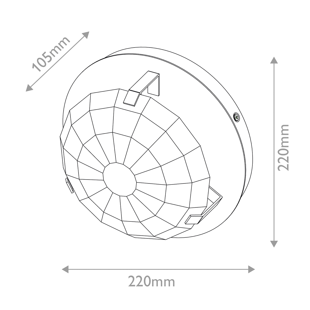 Бра округлой формы с многогранным стеклянным плафоном Hinkley в Волгограде
