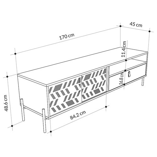ТВ-тумба с раздвижными дверцами Mallin Metal TV Stand ТВ-тумба с раздвижными дверцами Mallin Metal TV Stand в Волгограде