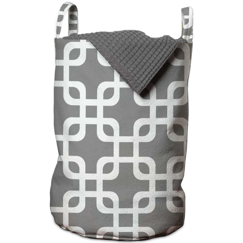 Корзина Squares on Gray Basket Серый Белый Корзина Squares on Gray Basket Серый Белый в Волгограде | Loft Concept