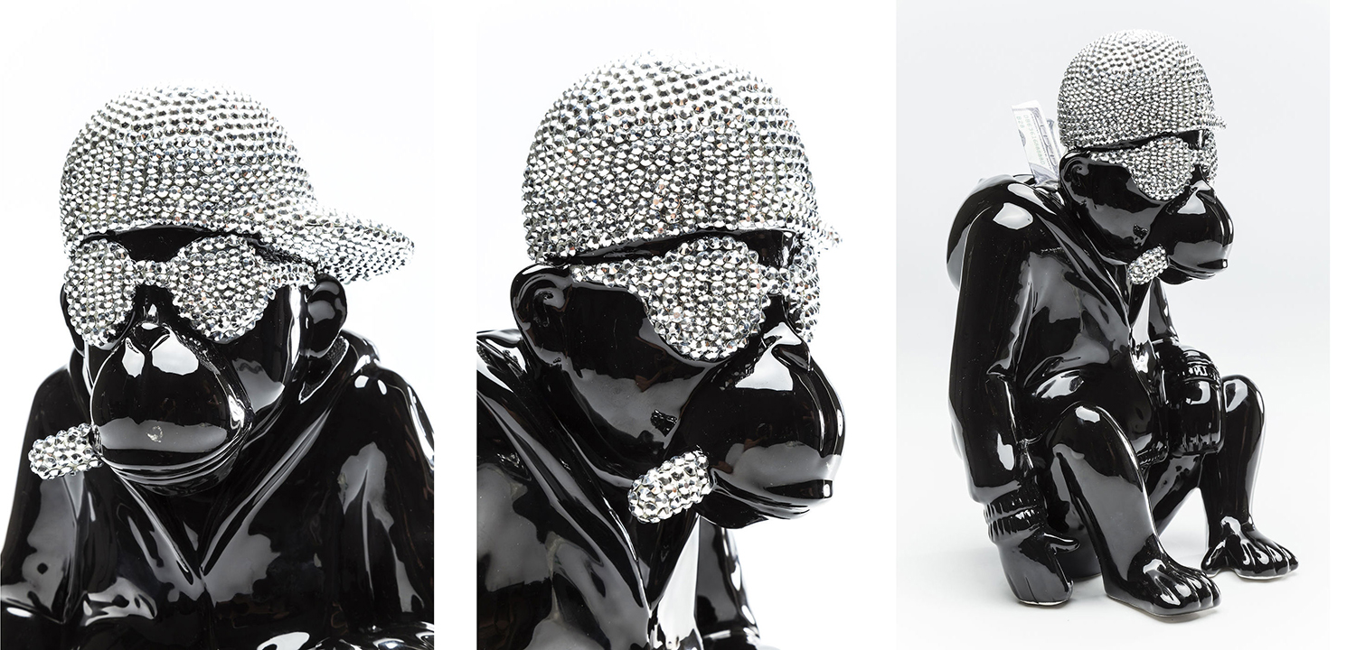 Копилка Monkey with rhinestones - фото