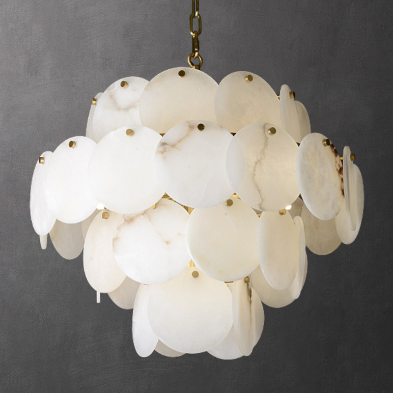 Люстра Letizia Marble Four Tiered Chandelier Латунь Белый Мрамор Bianco Люстра Letizia Marble Four Tiered Chandelier Латунь Белый Мрамор Bianco в Волгограде | Loft Concept