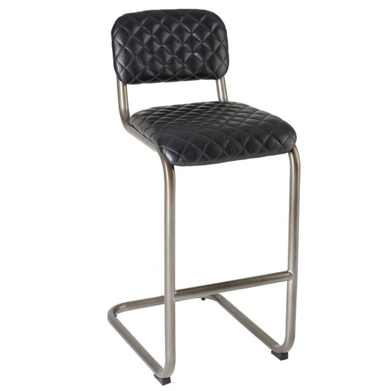 Барный стул Lavor Bar stool leather Черный Барный стул Lavor Bar stool leather Черный в Волгограде | Loft Concept