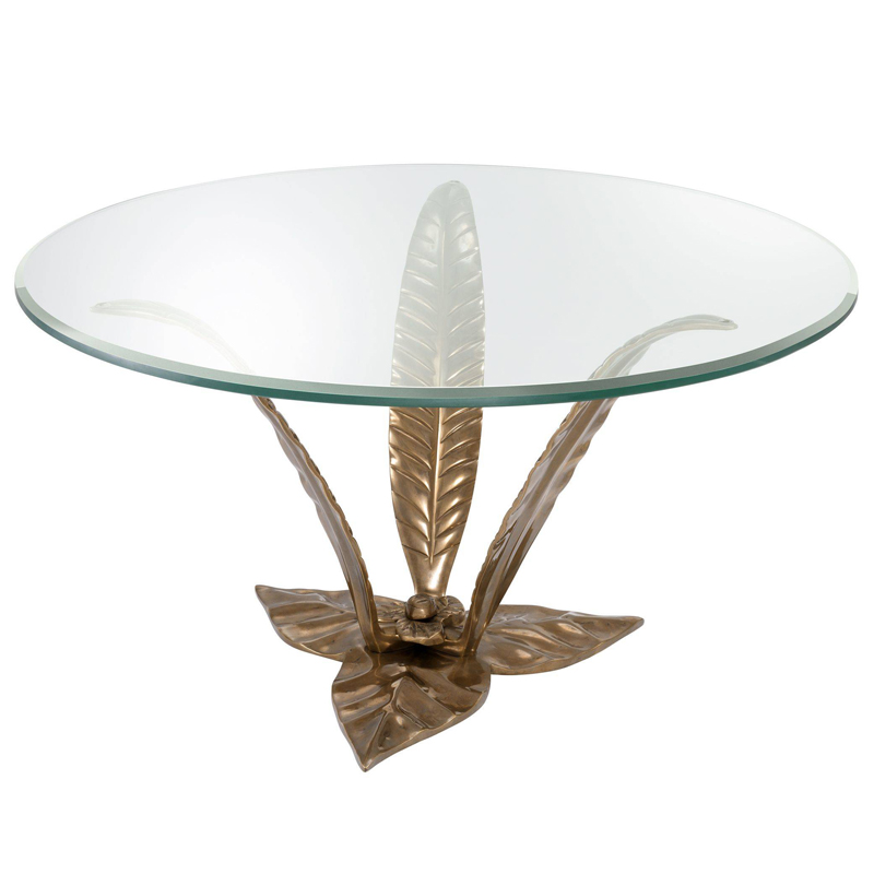 Кофейный стол Eichholtz Coffee Table Plantation Прозрачный Винтажная латунь Кофейный стол Eichholtz Coffee Table Plantation Прозрачный Винтажная латунь в Волгограде | Loft Concept