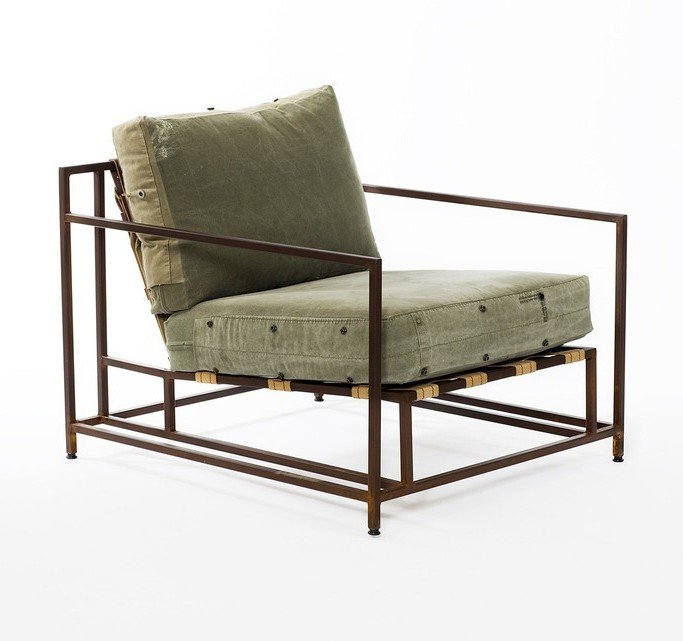 Кресло Inheritance Armchair Olive Military Fabric Оливковый Кресло Inheritance Armchair Olive Military Fabric Оливковый в Волгограде | Loft Concept