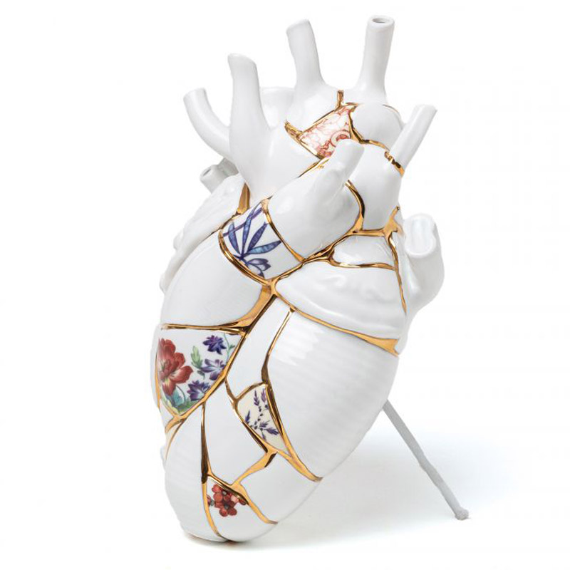 Ваза Seletti Love in Bloom Kintsugi Белый Золотой Мульти Ваза Seletti Love in Bloom Kintsugi Белый Золотой Мульти в Волгограде | Loft Concept