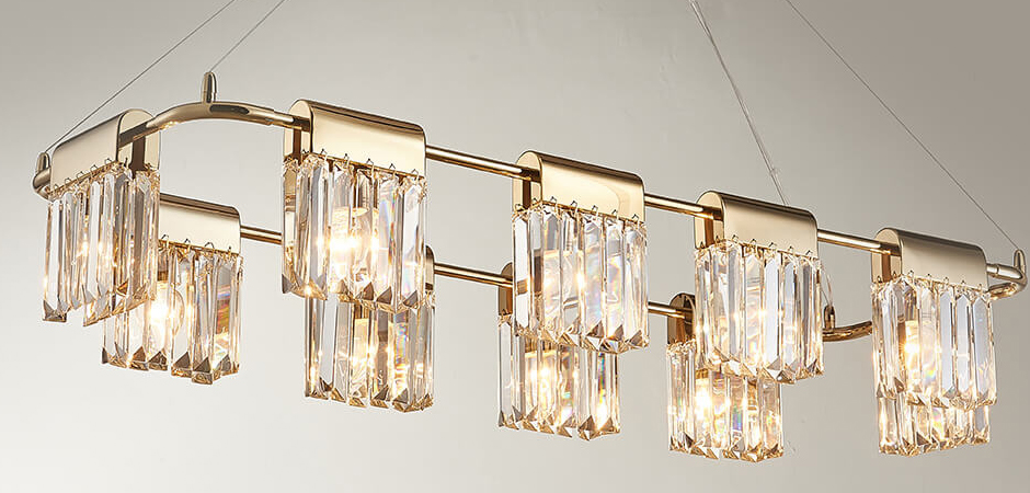 Люстра Crystal Pendants gold 10 Люстра Crystal Pendants gold 10 - Loft-Concept в Волгограде