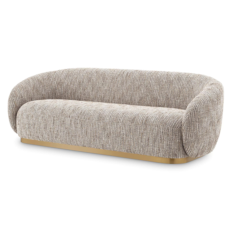 Диван Eichholtz Sofa Brice Mademoiselle Beige Бежево-серый Латунь Диван Eichholtz Sofa Brice Mademoiselle Beige Бежево-серый Латунь в Волгограде | Loft Concept