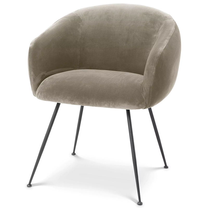 Стул Eichholtz Dining Chair Elbury Beige Бежевый Черный в Волгограде | Loft Concept 