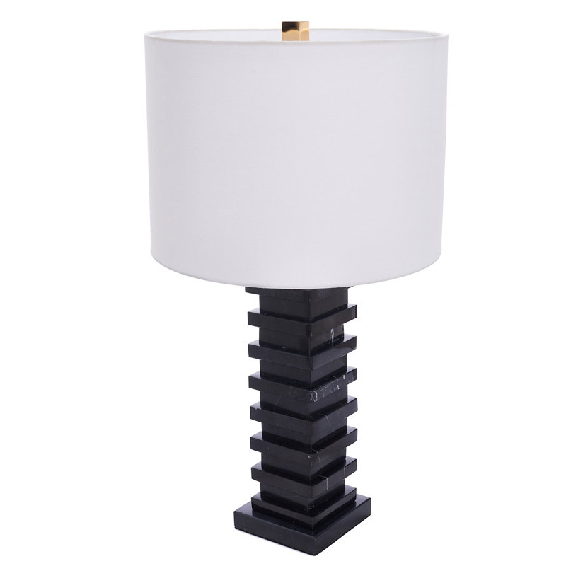 Настольная лампа Iobhar Marble Table lamp Черный Белый Настольная лампа Iobhar Marble Table lamp Черный Белый в Волгограде | Loft Concept