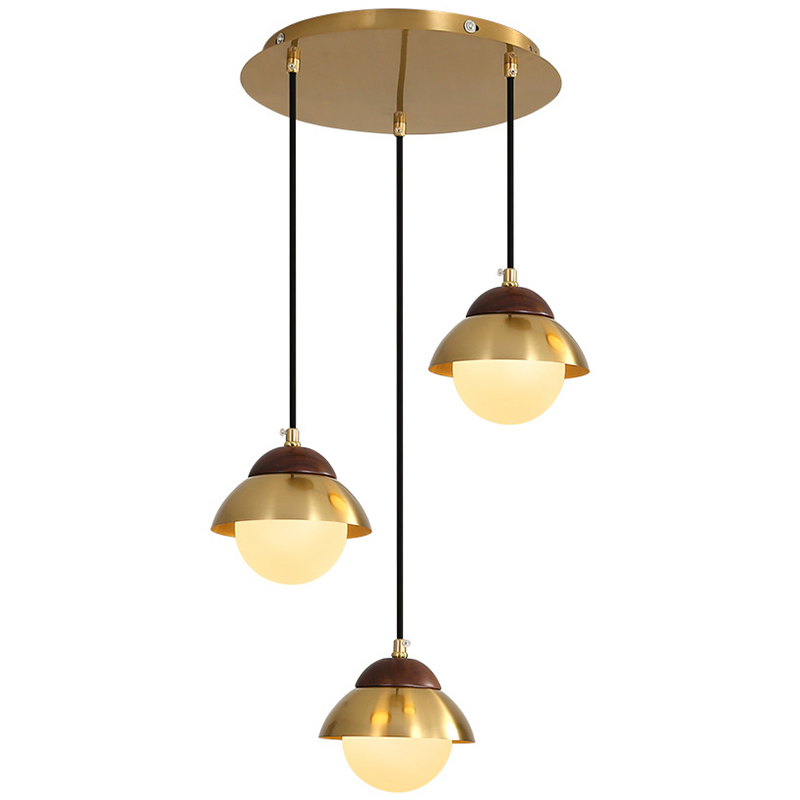 Люстра Roch Wooden Eco Light Chandelier Латунь Коричневый Белый Люстра Roch Wooden Eco Light Chandelier Латунь Коричневый Белый в Волгограде | Loft Concept