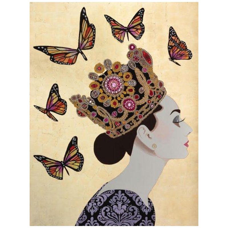 Картина Audrey with Crown and Monarch Butterflies Мульти Картина Audrey with Crown and Monarch Butterflies Мульти в Волгограде | Loft Concept