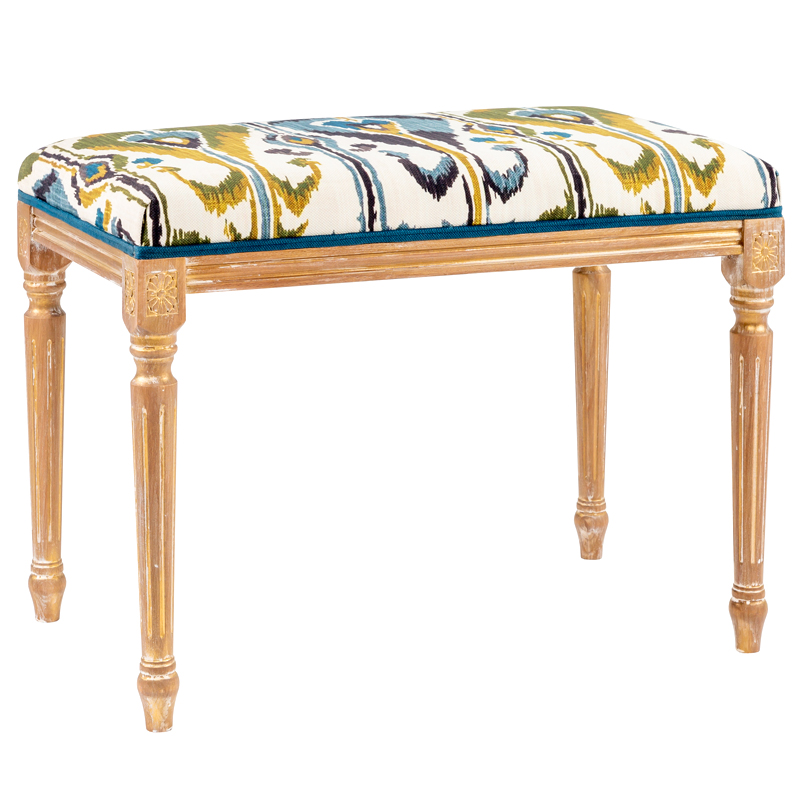 Банкетка Ikat Pattern из натурального бука Золотой Мульти Банкетка Ikat Pattern из натурального бука Золотой Мульти в Волгограде | Loft Concept