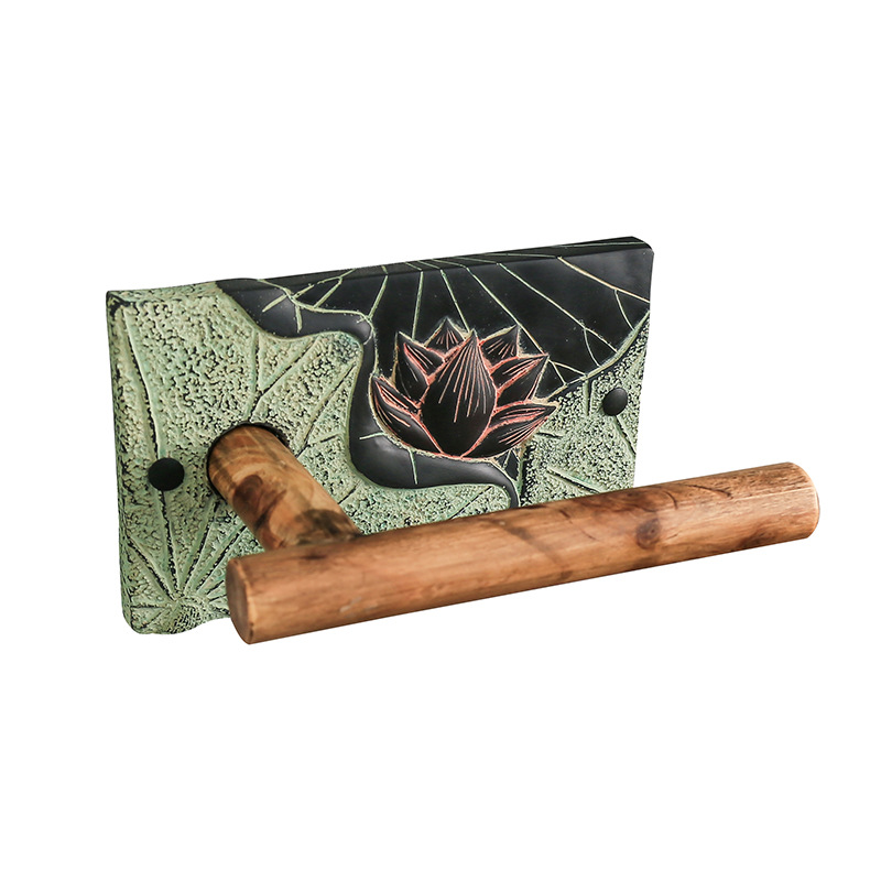 Держатель для бумаги Lotus Wood Графит Зеленый шалфей Коричневый Держатель для бумаги Lotus Wood Графит Зеленый шалфей Коричневый в Волгограде | Loft Concept