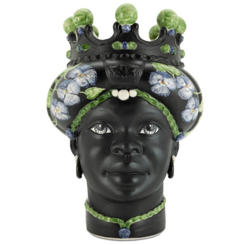 Ваза VASE MORO LADY CROWN VIOLET Черный Зеленый Фиолетовый Ваза VASE MORO LADY CROWN VIOLET Черный Зеленый Фиолетовый в Волгограде | Loft Concept