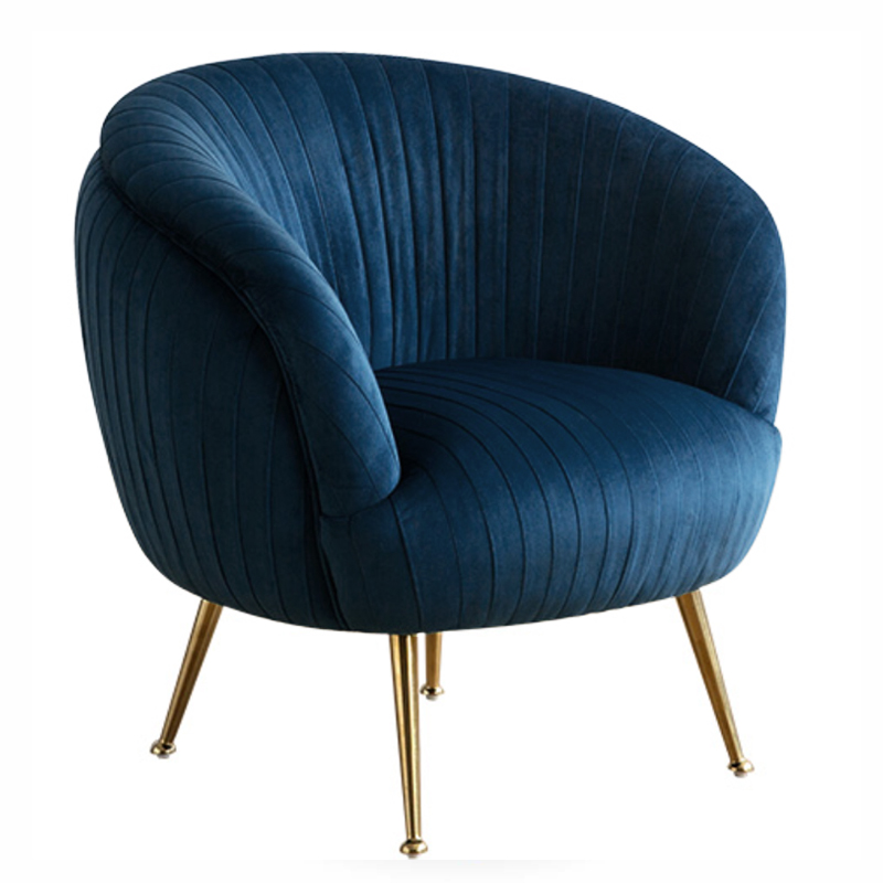 Кресло SOUFFLE CHAIR B Синий Глянцевое золото в Волгограде | Loft Concept 