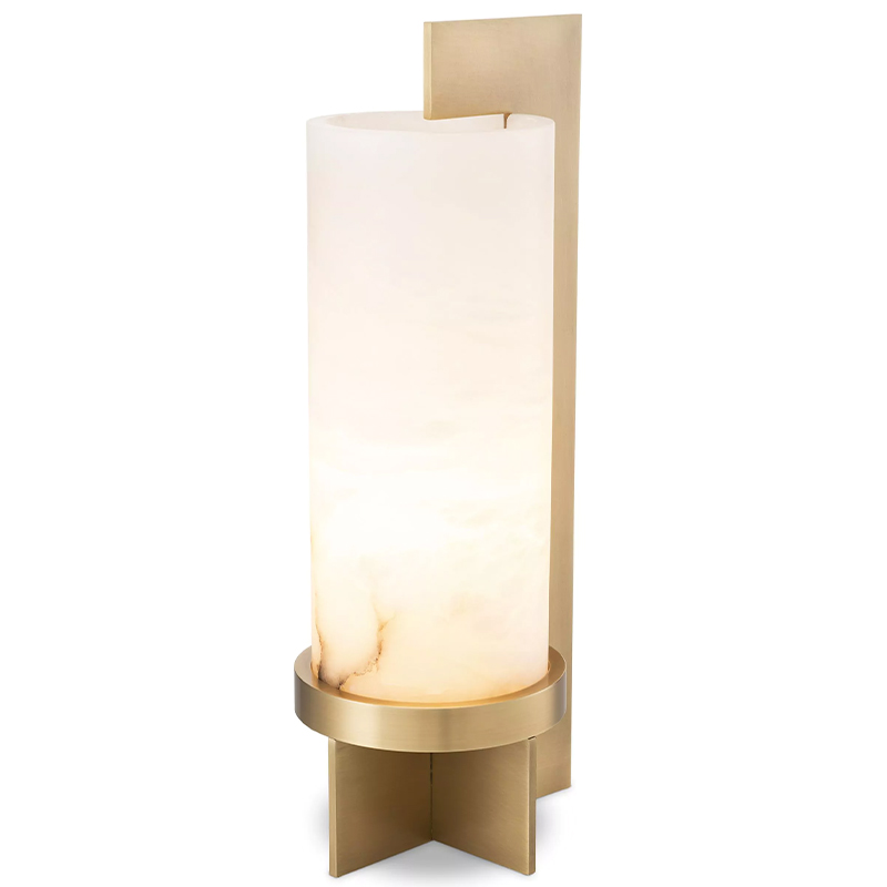 Настольная лампа Eichholtz Table Lamp Atilla Латунь Белый в Волгограде | Loft Concept 