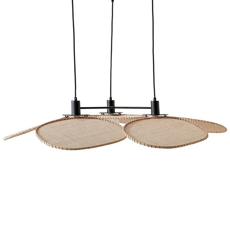 Подвесной светильник Takibi Three Lamp Pendant Бежевый Древесина Черный Подвесной светильник Takibi Three Lamp Pendant Бежевый Древесина Черный в Волгограде | Loft Concept