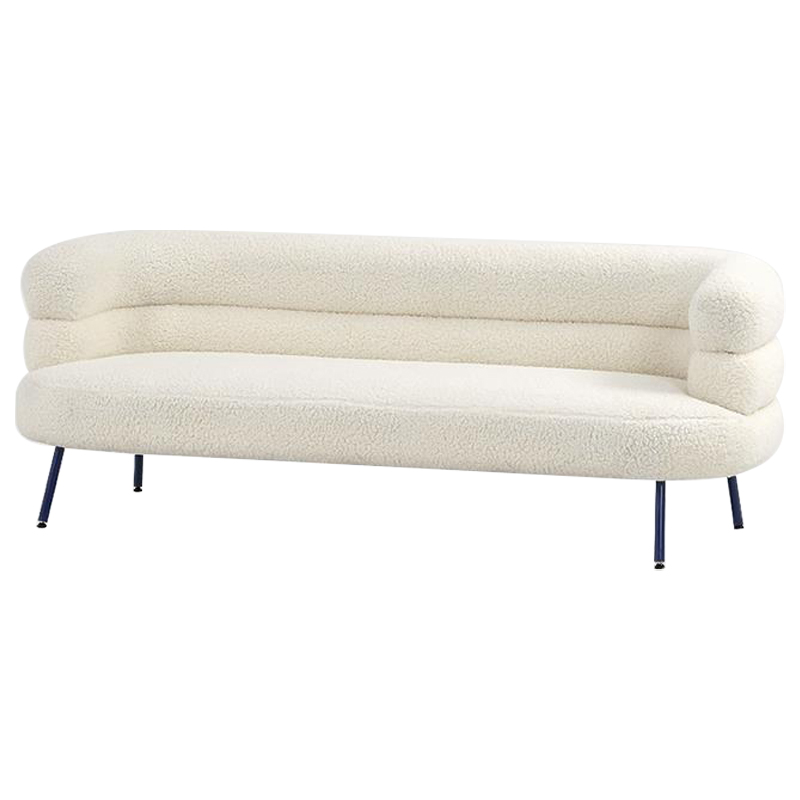 Диван Boyle White Boucle Sofa Белый Черный Диван Boyle White Boucle Sofa Белый Черный в Волгограде | Loft Concept
