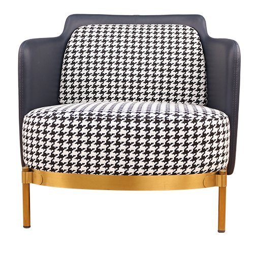 Кресло Pied de poule Gray Armchair Черно-белый Латунь Кресло Pied de poule Gray Armchair Черно-белый Латунь в Волгограде | Loft Concept