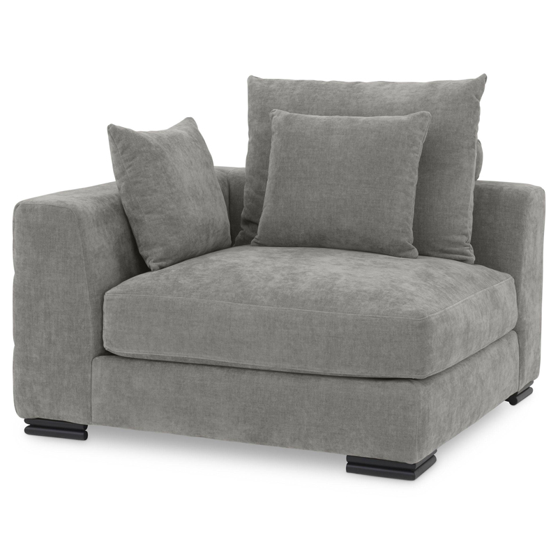 Диван Eichholtz Sofa Clifford Corner grey Серый Черный в Волгограде | Loft Concept 