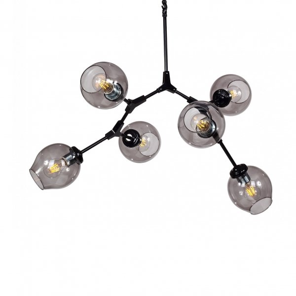 Люстра Branching Bubble Chandelier 6 Black Черный в Волгограде | Loft Concept 