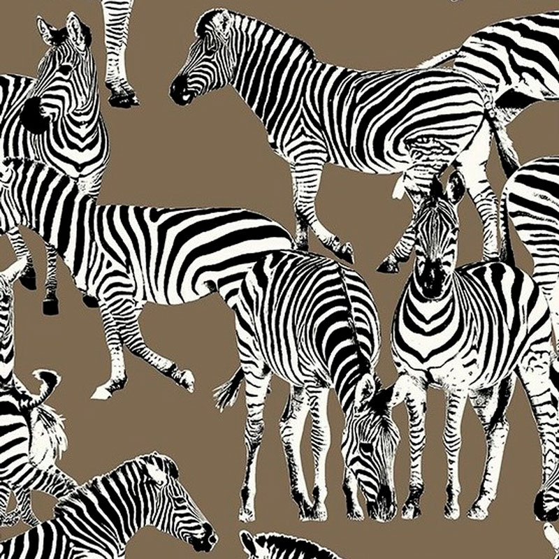 Обои ручная роспись Zebras Chocolate Mousse Обои ручная роспись Zebras Chocolate Mousse в Волгограде | Loft Concept