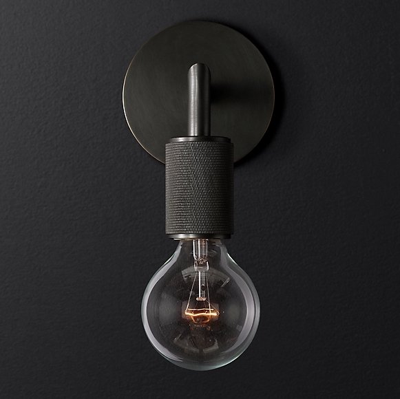 Бра RH Utilitaire Single Sconce Black Темная бронза Бра RH Utilitaire Single Sconce Black Темная бронза в Волгограде | Loft Concept