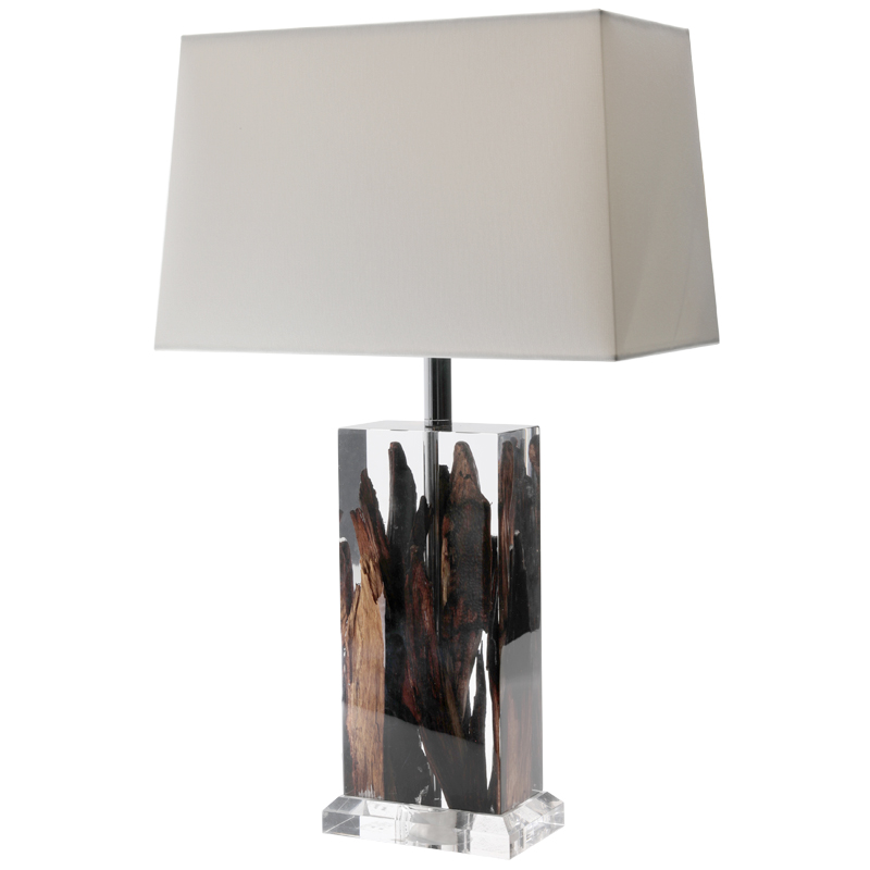 Настольная лампа Kisimi Table Lamp dark Белый Коричневый Настольная лампа Kisimi Table Lamp dark Белый Коричневый в Волгограде | Loft Concept