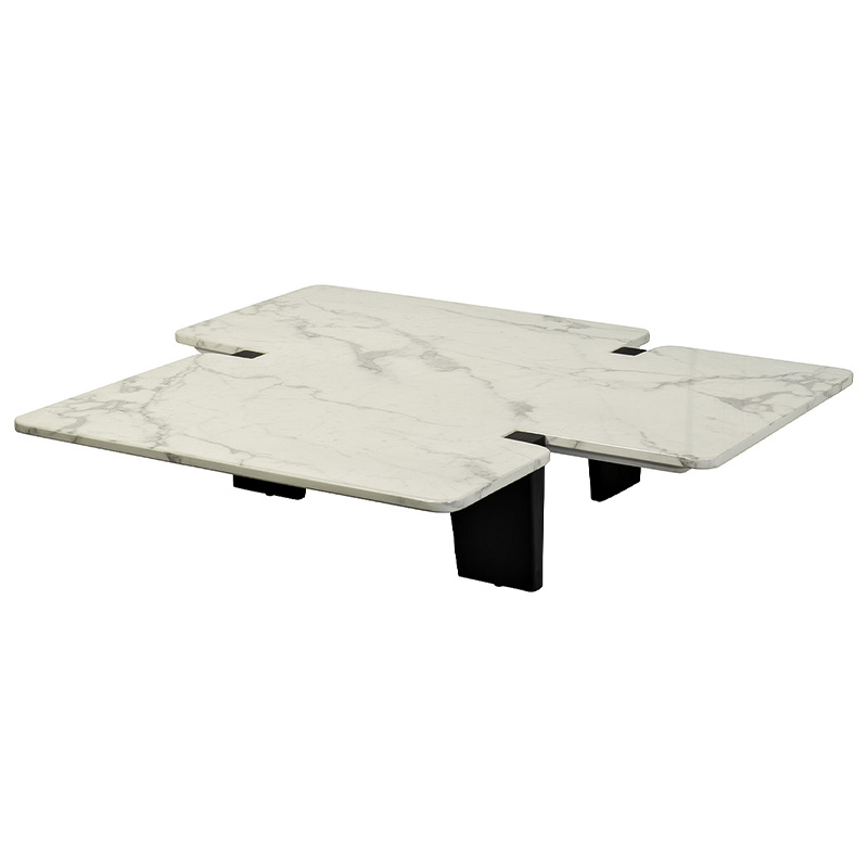 Кофейный стол Lewys Marble Coffee Table Белый Мрамор Bianco Коричневый Кофейный стол Lewys Marble Coffee Table Белый Мрамор Bianco Коричневый в Волгограде | Loft Concept