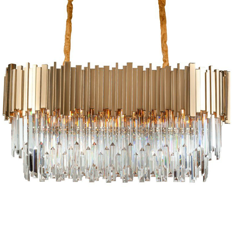 Большая многоярусная люстра Cascade Glass Metal Luxxu Chandelier 100 Прозрачное Стекло Золотой Большая многоярусная люстра Cascade Glass Metal Luxxu Chandelier 100 Прозрачное Стекло Золотой в Волгограде | Loft Concept