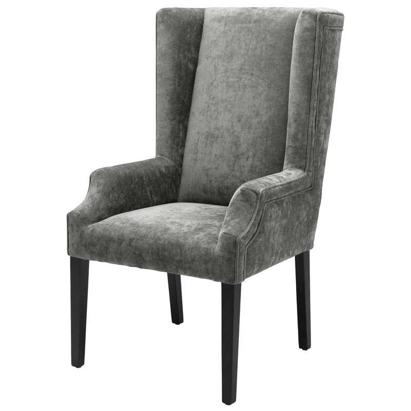 Стул Eichholtz Dining Chair Tempio grey Серый Черный Стул Eichholtz Dining Chair Tempio grey Серый Черный в Волгограде | Loft Concept