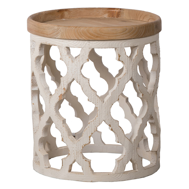 Приставной стол Panfilu Wooden Side Table Древесина Белый Приставной стол Panfilu Wooden Side Table Древесина Белый в Волгограде | Loft Concept