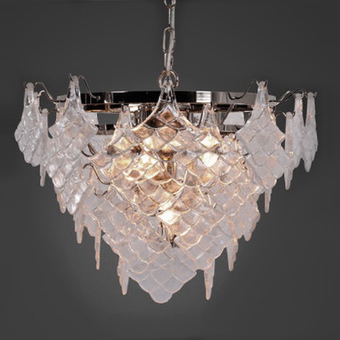 Люстра Glass Scales Хром Прозрачное Стекло Люстра Glass Scales Хром Прозрачное Стекло в Волгограде | Loft Concept